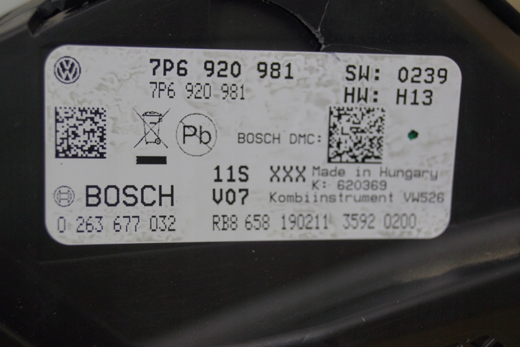 фото №9, Лічильник прилади vw touareg 7p6920981