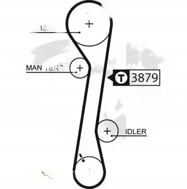 Купити Набір ремінь розподільного валу k025457xs gates hyundai kia