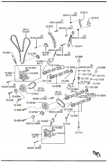 фото №5, Грм набор mazda cx-9 tb 3,5l 3,7l 06-15 + насос wody + waraitory x2