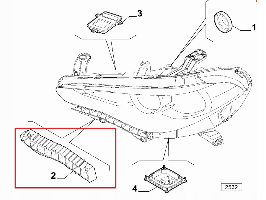 фото №1, Кронштейн нижний лампы левый перед alfa romeo stelvio