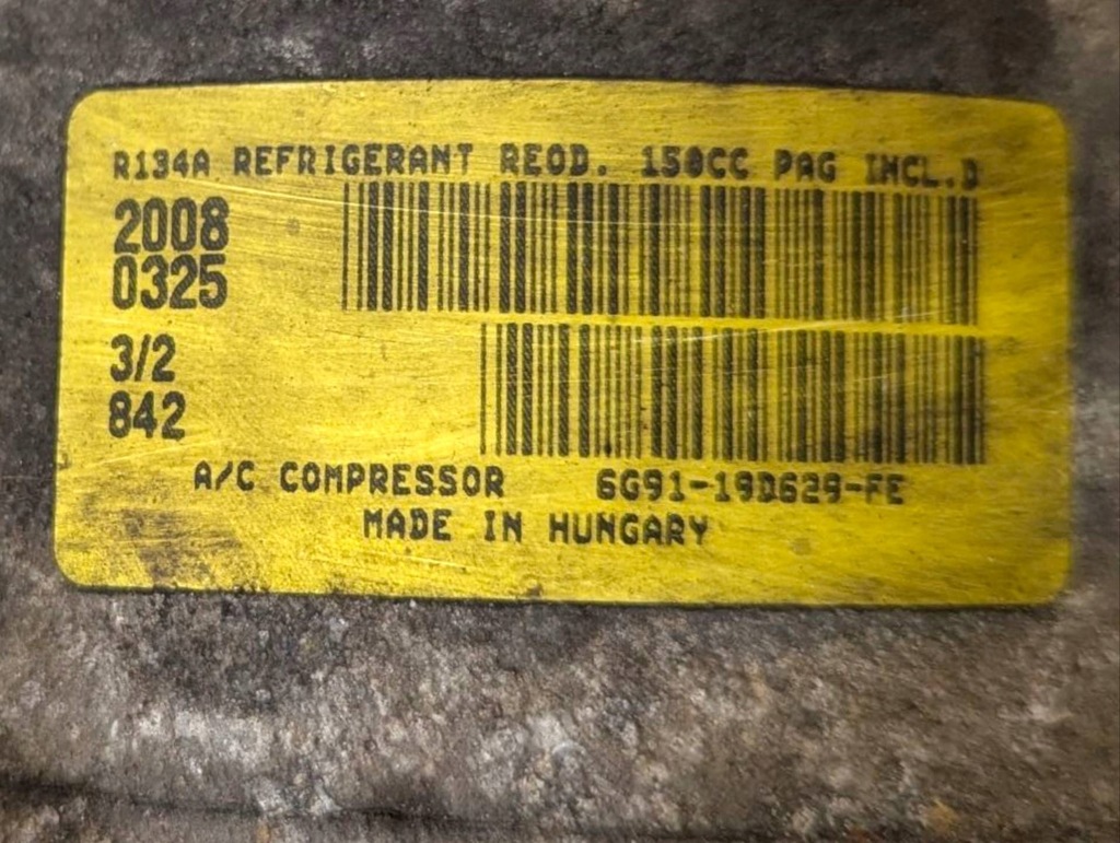 фото №7, Компрессор кондиционера ford mondeo 4 2008 6g91-19d629-fe