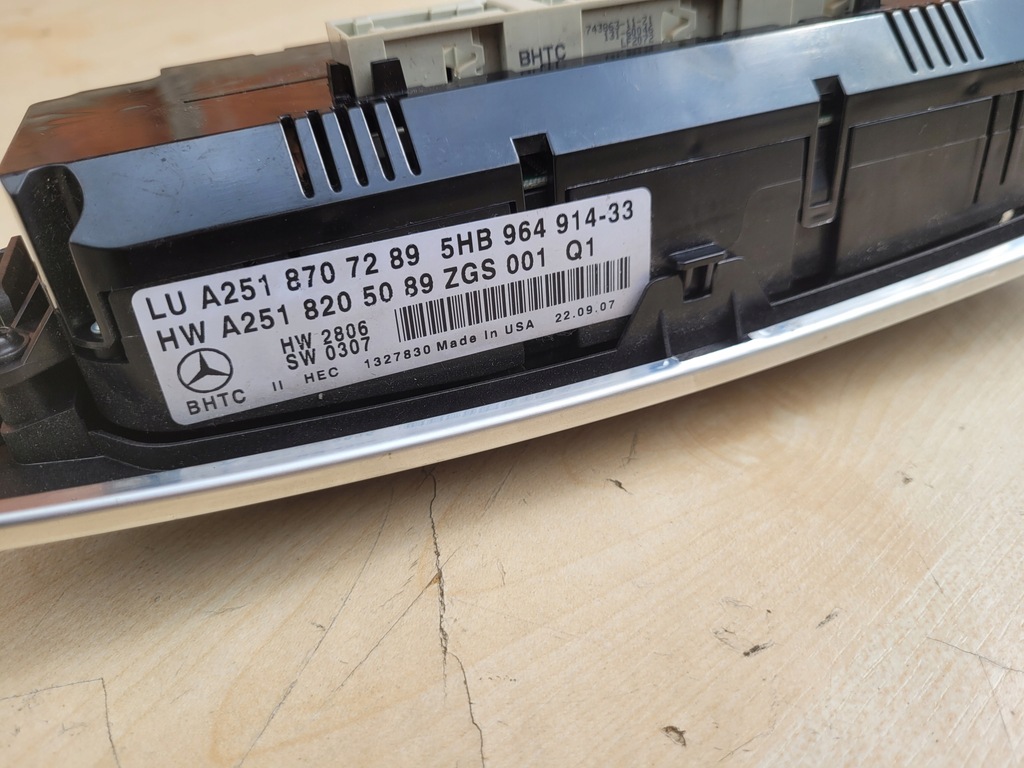 фото №14, Mercedes ml w164 панель кнопки кондиціонер