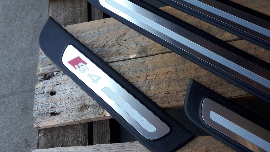 фото №7, S4 b8 lift накладки пороговые sline накладки na пороги