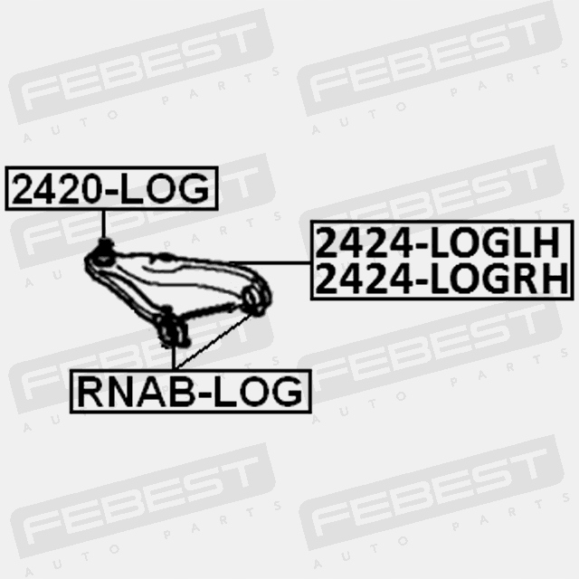 фото №15, Шарова опора важеля перед dół febest 2420-log