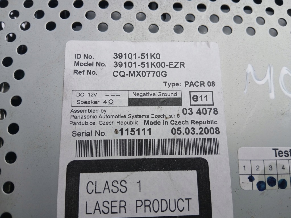 фото №3, Радио радиопроигрыватель opel agila b 39101-51k0