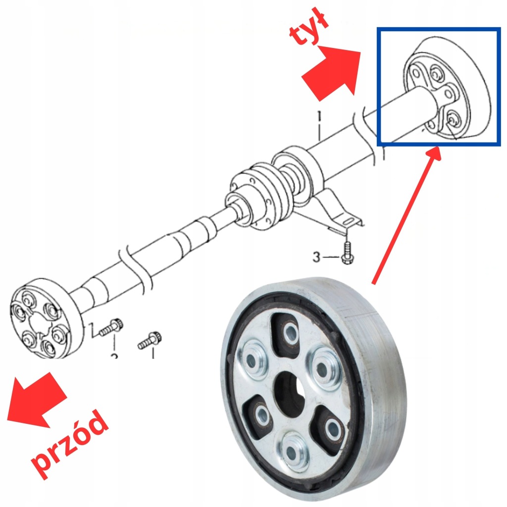 фото №1, Шарнир гибкий вала seat alhambra 2.0 tdi задняя