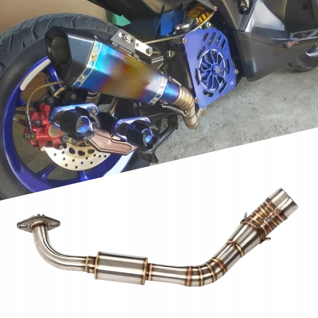 фото №12, Передняя средняя труба выхлопная motocykla с резонатор заменитель ze нержавеющая сталь