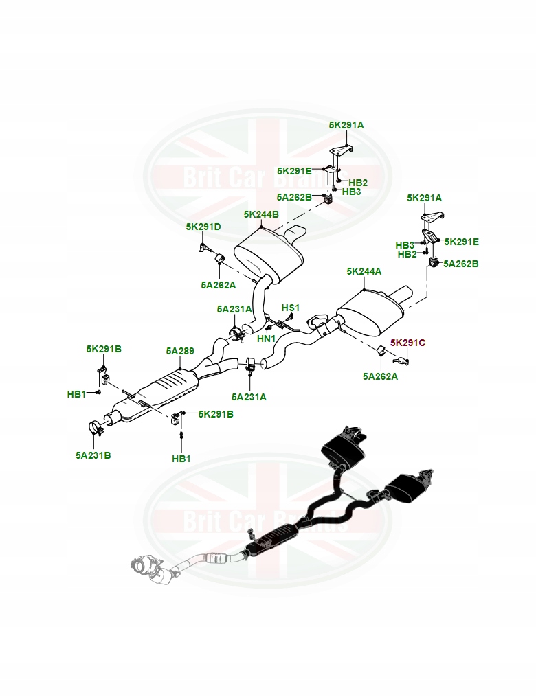 Кронштейн кронштейн трубы выпускной land rover range rover lr125205 Доставка