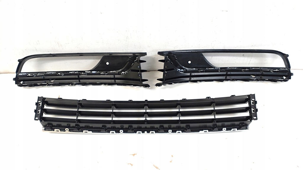 фото №7, 3x решётка нижняя бампера перед решётка радиатора противотуманной фары vw passat b7 2010-15 хром