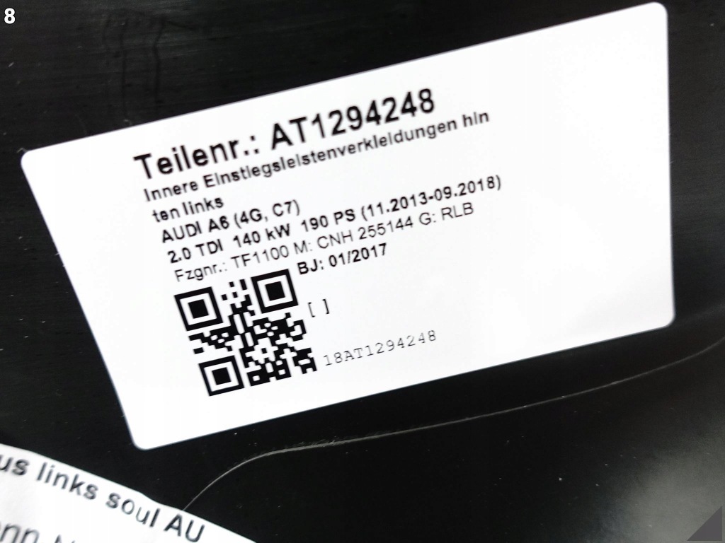 фото №9, Audi a6 s6 c7 4g0 10-18 lift молдинг защита обшивка lewego порог задняя 4pk