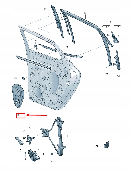 фото №1, Seat arona kj rear правый door cover 6f0839916a