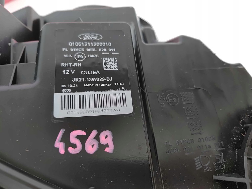 фото №16, Ford transit custom lift 18- лампа правая перед передняя nowa оригинальный номер 4569