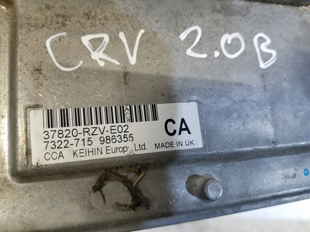 фото №3, Бортовий комп'ютер двигуна honda cr-v iii 2.0 b 37820-rzv-e02