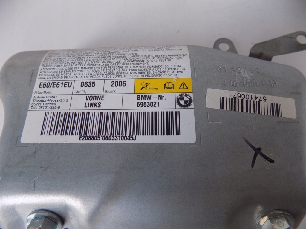фото №6, Bmw 5 e60 e61 - подушка двері перед l / подушка безпеки -5476