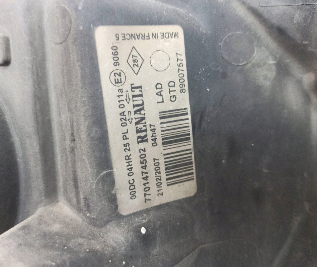 фото №6, Лампа левая передняя renault laguna 1.9 dci