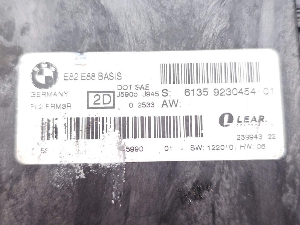 Bmw 1 series модуль керування світло ніша для ніг 2010 convertible 2/3dr 118i Зі Шроту