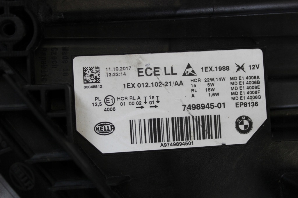 фото №9, Bmw 3 f30 f31 лампа led ліва перед