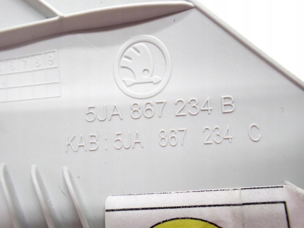 фото №3, Пластик захист стійка правий перед 5ja867234 skoda rapid 17r