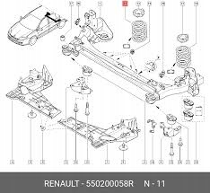 фото №3, Оригинал! пружина подвеска задняя renault laguna iii hb 4-управление