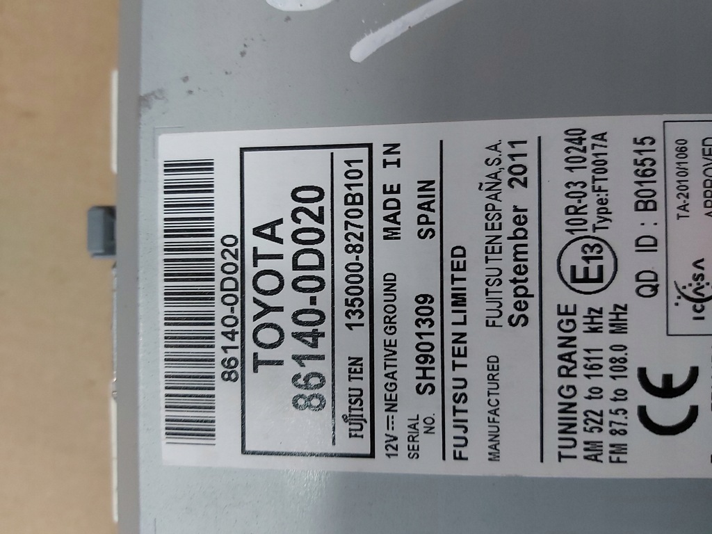 фото №7, Toyota yaris iii радио навигация модуль антенна gps