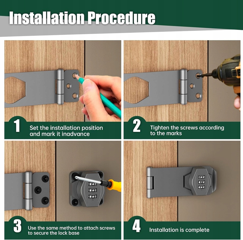 фото №7, Засов do дверь замок szyfrowy 10 cm szary do дверь раздвижных