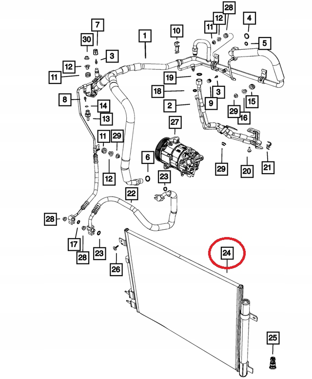фото №3, Chrysler pacifica радіатор кондиціонера 2016-2021