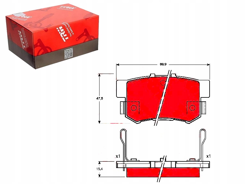 фото №1, Гальмівні колодки гальмівні honda задня accord civic integra 1,