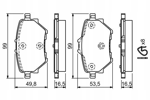 фото №15, Bosch 986 494 716 набір гальмівних колодок гальмівних, гальма дискові