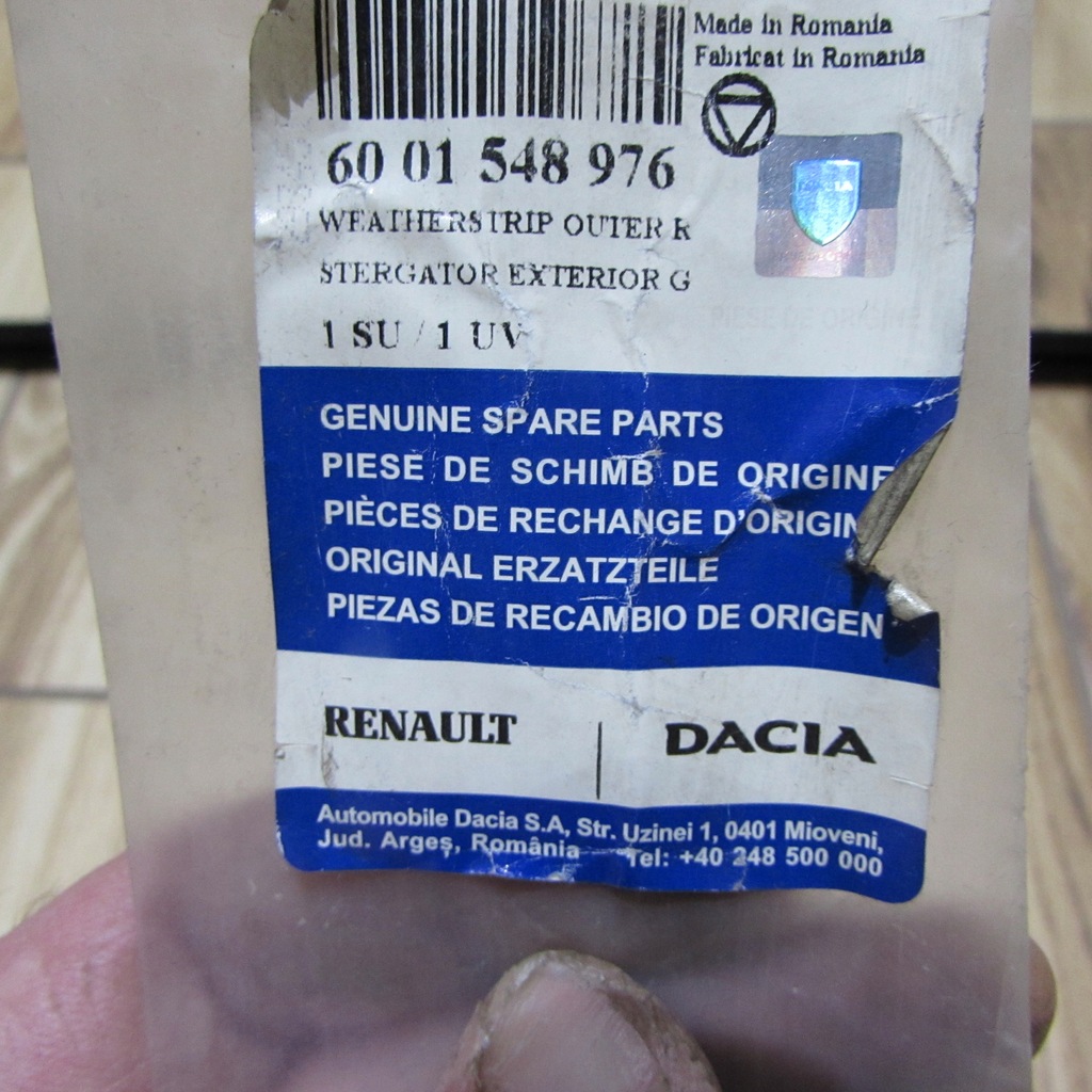 фото №6, Молдинг уплотнитель дверь задние правое dacia logan i