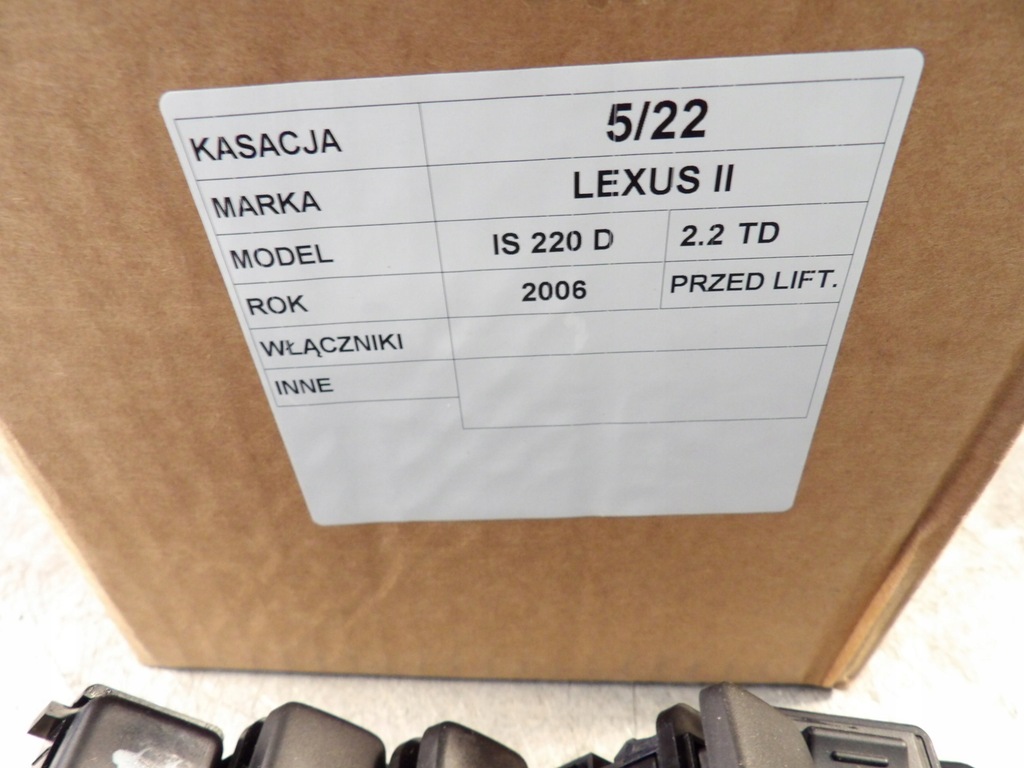 фото №7, Вимикачі lexus is 220 55438-53040