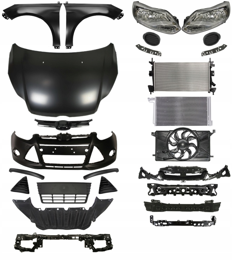 фото №1, Ford focus 10-14 бампер pas капот крыло