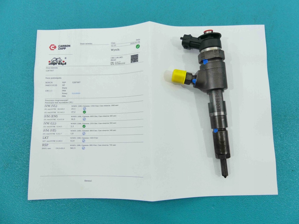 фото №1, Test форсунка peugeot 206 0445110135 1.4 hdi