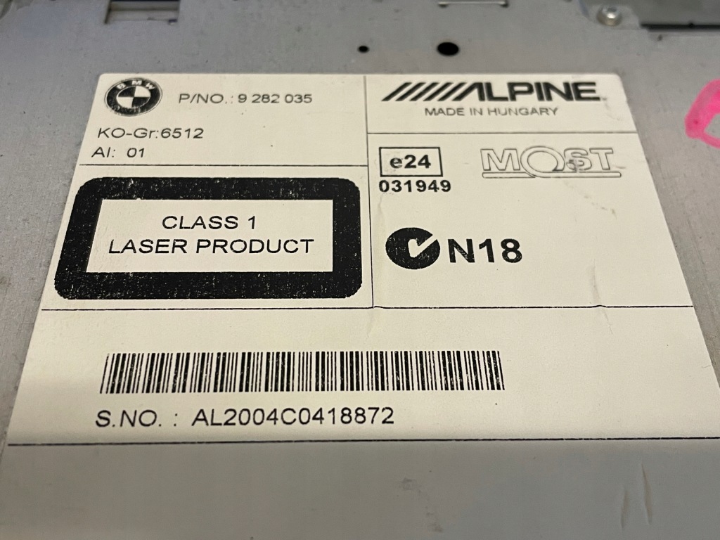 фото №4, Bmw 1 f20 f21 cd радіо радіопрогравач alpine 9282035