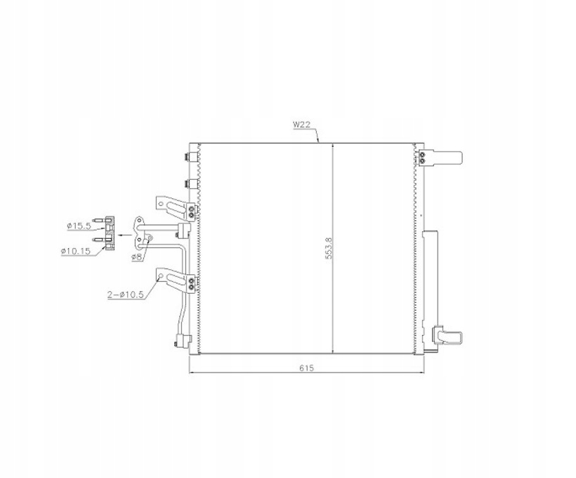 фото №1, Радиатор кондиционера dodge ram 09- 68092725aa