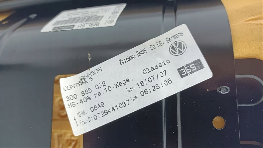 фото №11, Сиденье сиденье сиденье комплект vw phaeton 3d 02-10 3.0 tdi v6 3d0885032