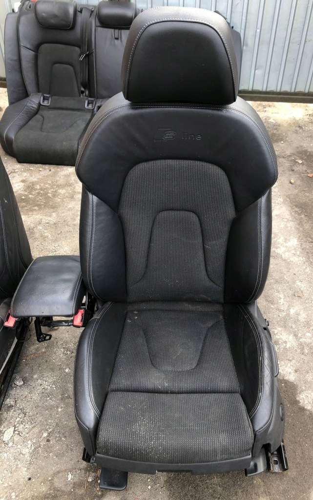 Сидіння ковші напівшкіра+ матеріал speed audi a4 b8 kombi/sedan s line 08-15 Зі Шроту