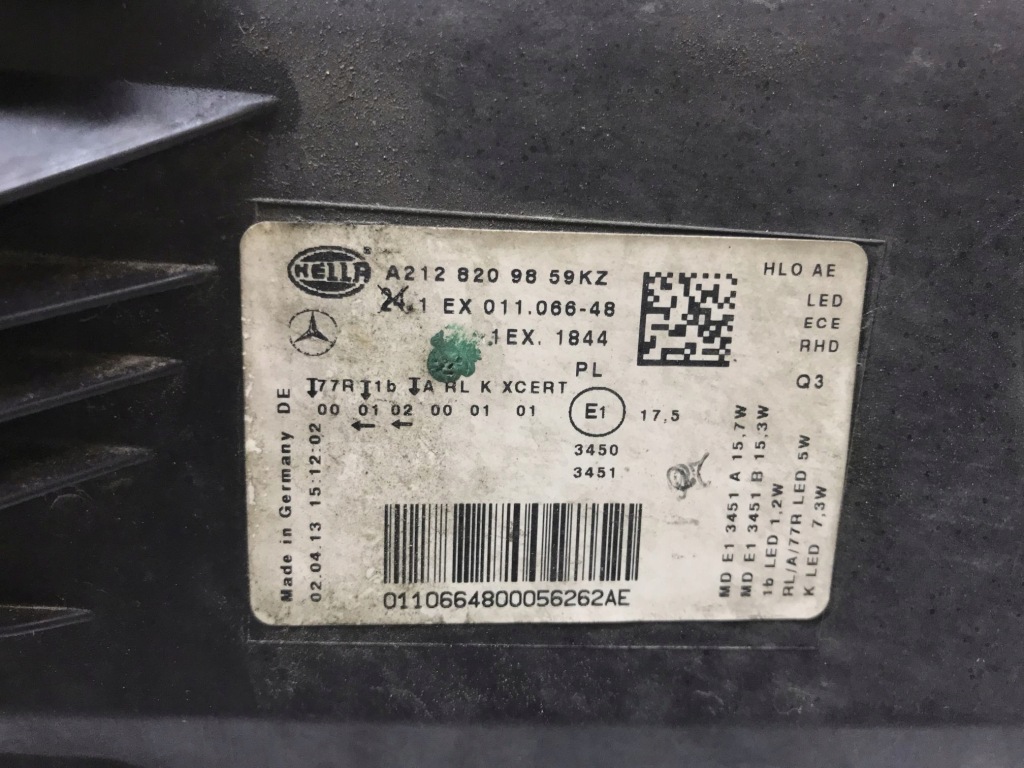 Mercedes w212 рестайлінг  full led a2128209859kz правий фара фари Недорого