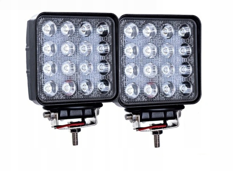 фото №1, Лампа рабочая led 16 led, освещение skupione spot 107x107x55mm 12-36v