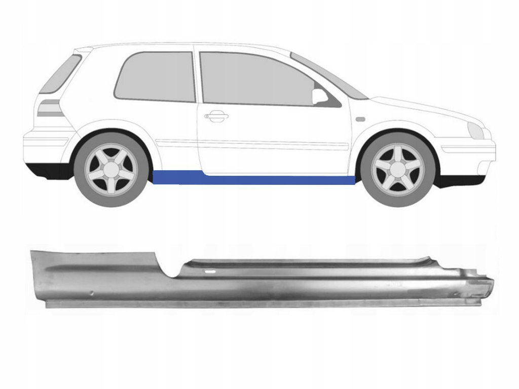 фото №1, Поріг ремкомплект поріг права pvw76011br