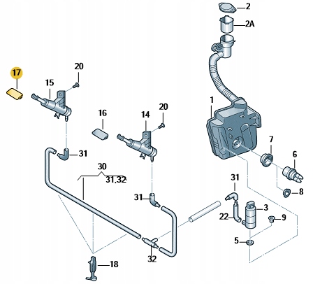 фото №3, Заглушка розпилювача фара права octavia ii