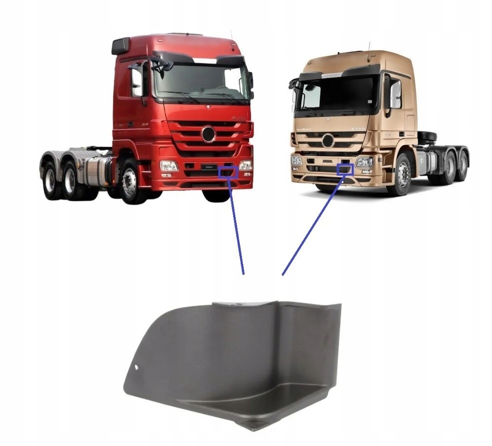фото №2, Заглушка бампера ліва mercedes actros mp2 mp3