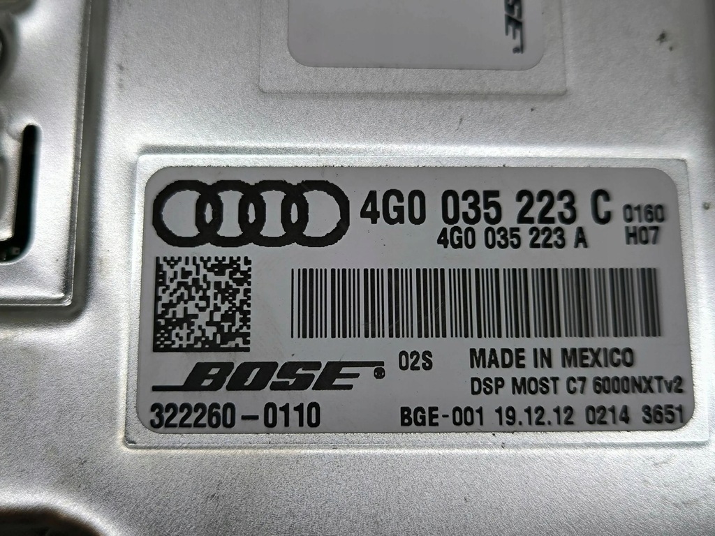 фото №7, Audi a6 c7 2013 підсилювач аудіо