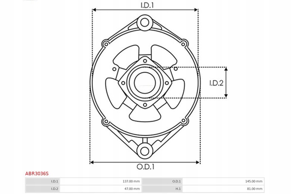 фото №4, Кронштейн, фланець привідний генератора as-pl abr3036s