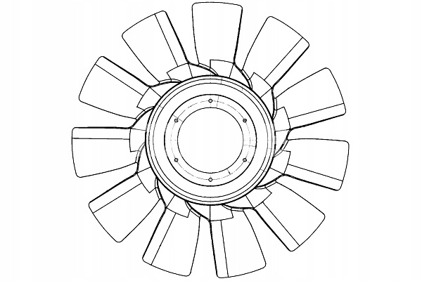 фото №2, Вентилятор вентилятора scania p g r t dc13.05-dc16.22 03.04- mahle