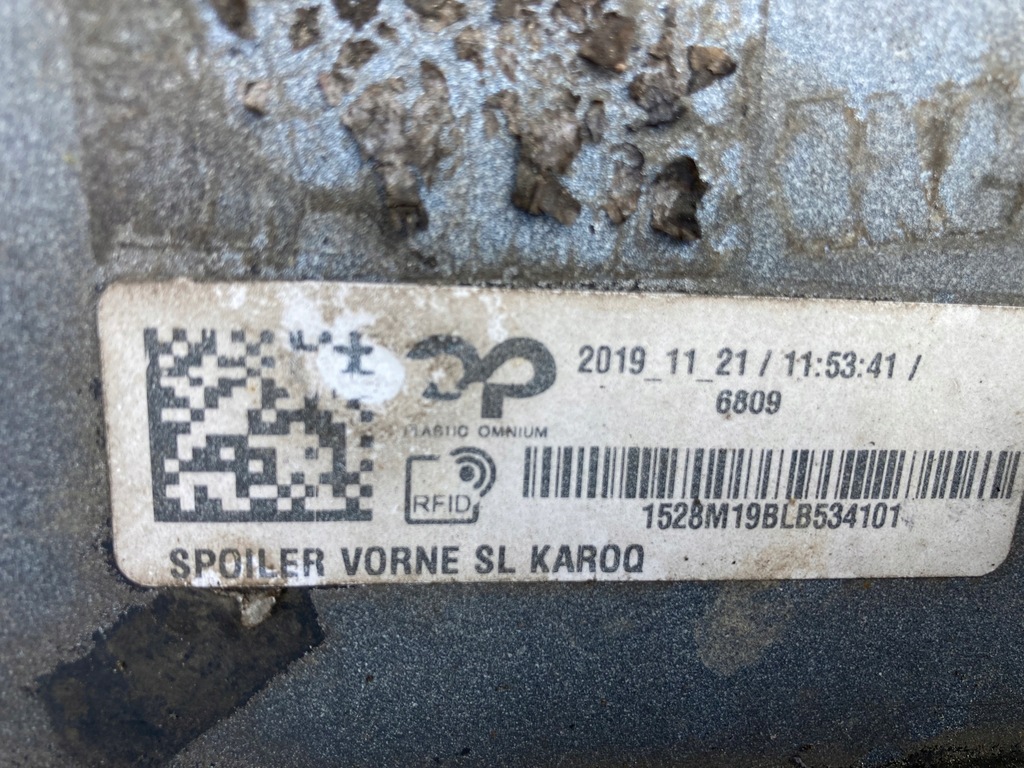 фото №11, Спойлер накладка бампера перед skoda karoq 2017-