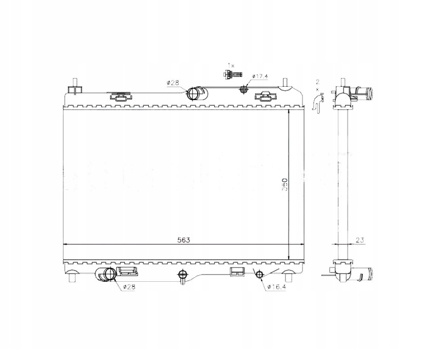 Купить Радиатор воды ford fiesta 10.08- 1540332
