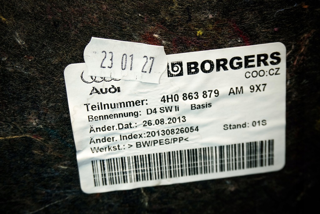 фото №8, Обивка обшивка багажника audi a8 s8 4h0863879am