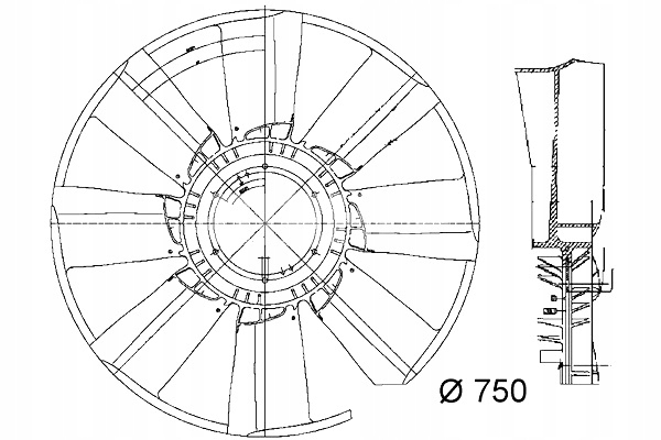 фото №1, Mahle cfw 34 000p колесо вентилятора, охолодження двигуна