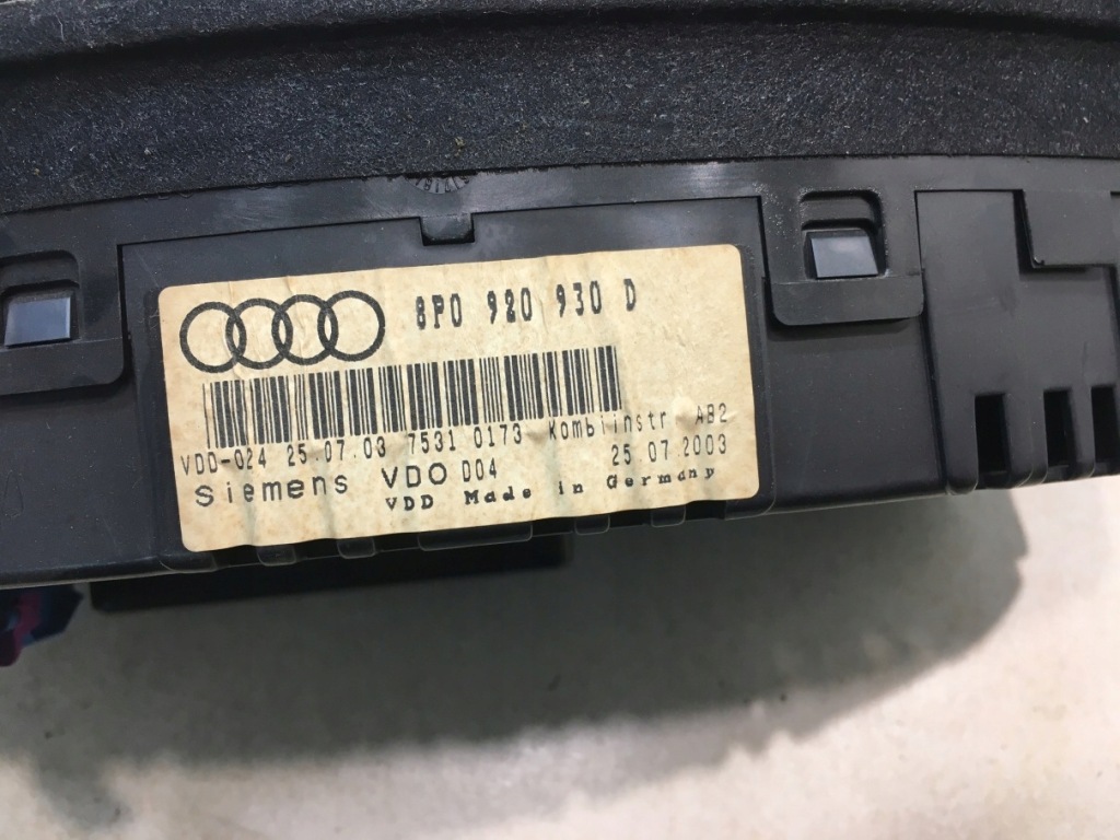 фото №3, Лічильник прилади audi a3 8p 2.0 fsi 8p0920930d
