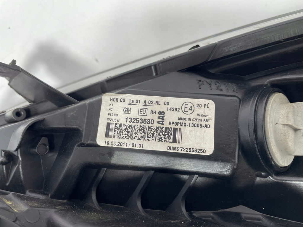 фото №10, 1325360 лампа права правий перед opel meriva b